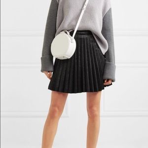 J. Crew pleated leather skirt